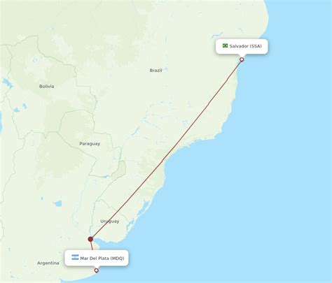 Flights From Salvador To Mar Del Plata SSA To MDQ Flight Routes