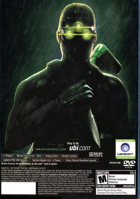 Splinter Cell Chaos Theory Collector S Edition Sony Playstation 2 Game