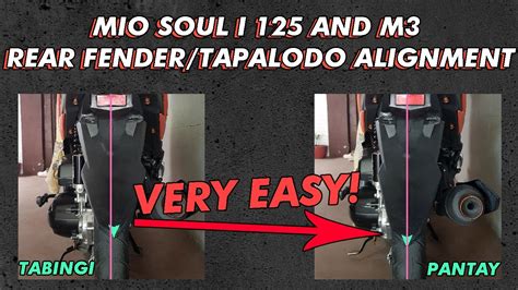 HINDI PANTAY NA TAPALODO How To Fix Misaligned Rear Fender For Mio