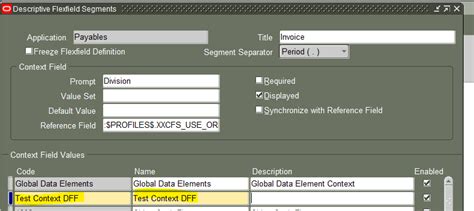 Oracle Application S Blog How To Enable Dff In Oracle Apps R