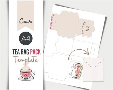 Tea Bag Box Template