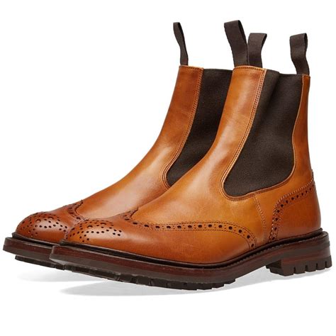 Lyst Trickers Trickers Henry Brogue Chelsea Boot In Brown For Men