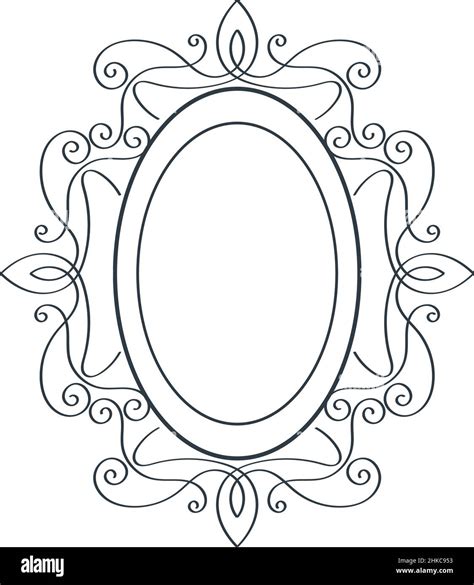 Oval Elegant Monogram Icon Stock Vector Image And Art Alamy