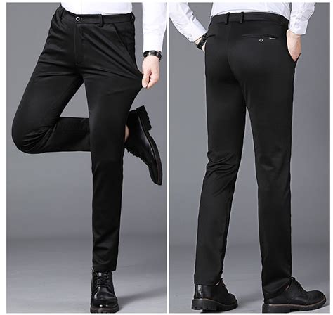 Local DeliveryMen S Business Office Formal Suit Pants Stretchable