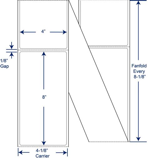X Thermal Transfer Fanfold Labels Industrialprintedparts