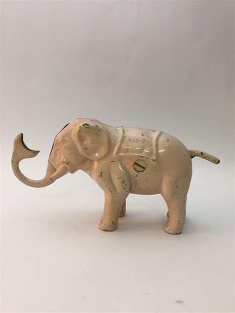 Ru Gar Mechanical Pink Elephant Coin Bank Etsy