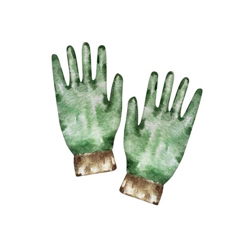 Premium Vector Watercolor Gardening Gloves