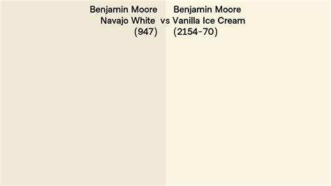 Benjamin Moore Navajo White Vs Vanilla Ice Cream Side By Side Comparison