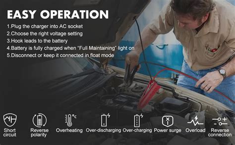 Amazon LotFancy 6V 12V 1 5A Battery Charger And Maintainer Smart