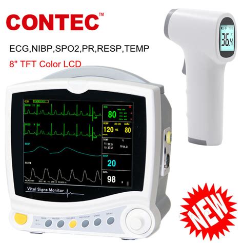 CONTEC CMS6800 ICU Vital Signs Patient Monitor Portable ECG NIBP SPO2