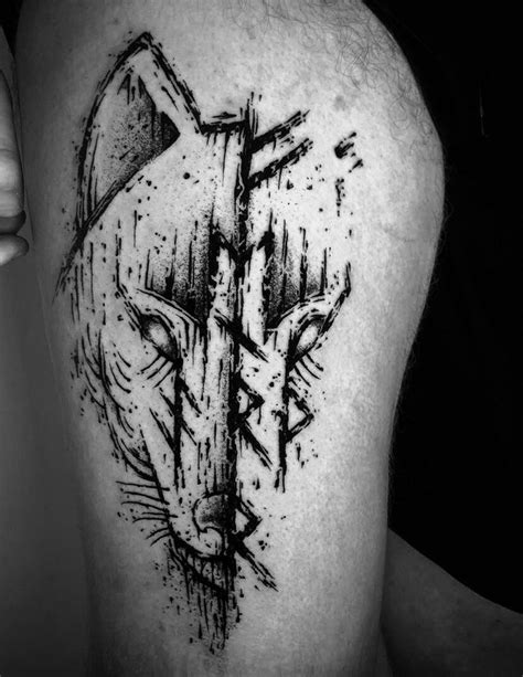 165 FRIGHTENING FENRIR TATTOOS: Meanings, Tattoo Ideas & Tattoo Designs | Sketch style tattoos ...