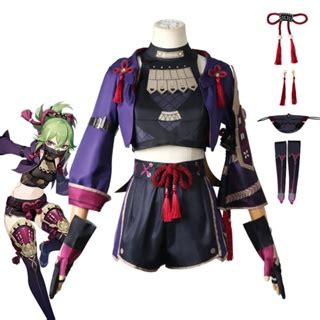 Anime Genshin Impact Kuki Shinobu Cosplay Fantasias Roupas De Halloween