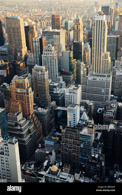 New York City Skyline Manhattan Aerial View Stock Photo Alamy