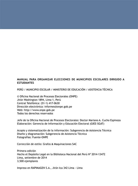 Manual Para Organizar Las Elecciones Del Municipio Escolar Pdf