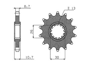 Front sprocket Yamaha Chain 530 JT Sprockets Steel