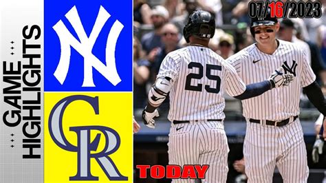 New York Yankees Vs Colorado Rockies GAME HIGHLIGHTS MLB TODAY July