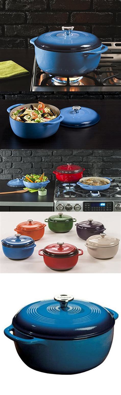 √ Lodge Enameled Cast Iron 3 Quart Dutch Oven