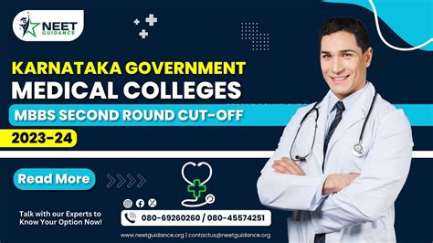 Karnataka Government Medical Colleges Mbbs Second Round Cut Off 202324