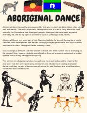 Aboriginal Dance.pdf - Aboriginal dance is usually accompanied by ...