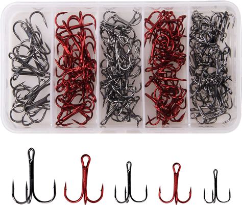 Amazon 130pcs Fishing Treble Hooks Kit For Saltwater Freshwater