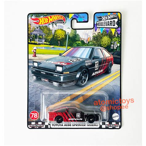 Hot Wheels Toyota Ae Sprinter Trueno Advan Boulevard Japan Card