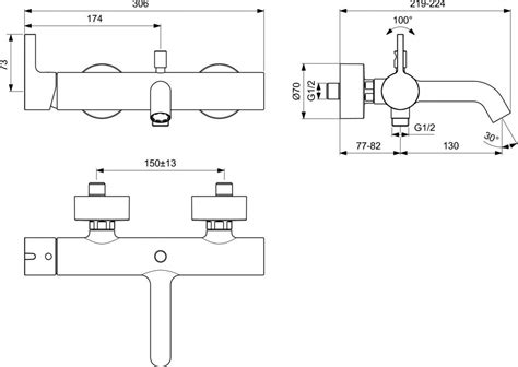 Ideal Standard Joy Bateria wannowa ścienna chrom BC786AA Outlet