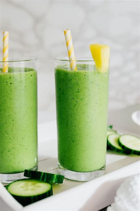 Tropical Green Cucumber Smoothie Live Eat Learn