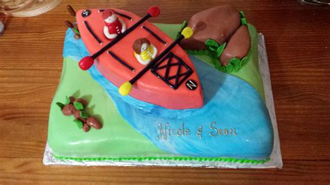 Custom Kayaking Cake Cake Custom Cakes Desserts