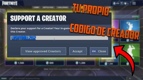 Conseguir Tu Propio C Digo De Creador En Fortnite Youtube