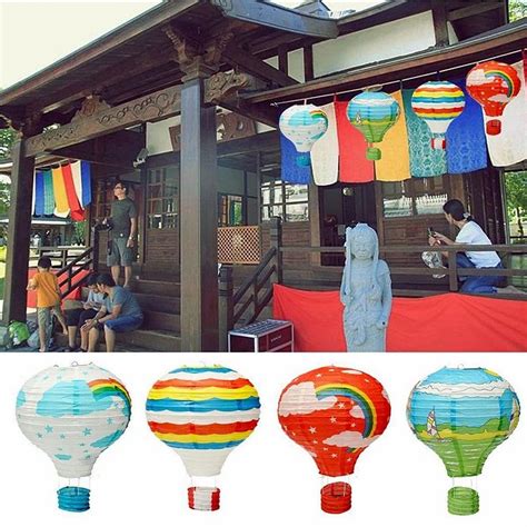 Hot Air Balloon Paper Lantern Birthday Party Wedding Decor Green White At Hot