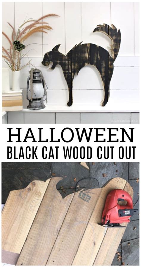 Halloween Wood Black Cat Wood Halloween Decorations Halloween Wood