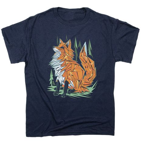 Polygon Fox Women Fox Shirt Animal T Shirt Cute Fox Shirt Etsy