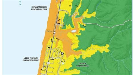 Oregon Coast Tsunami Map