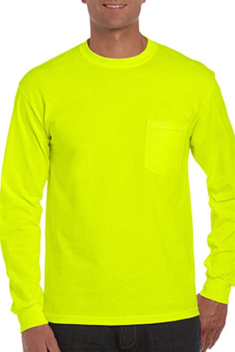 Gildan Ultra Cotton Adult Long Sleeve T Shirt With Pocket Mccrearys Tees