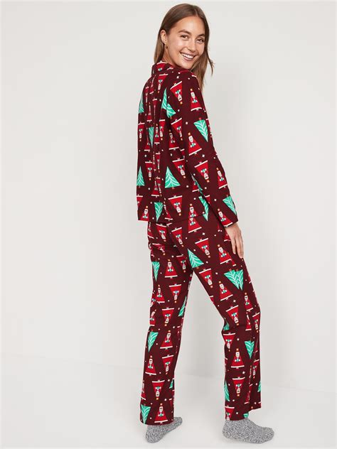 Printed Flannel Pajama Set For Women Old Navy