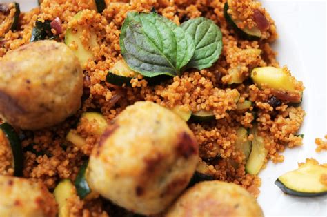 Rezept Couscous Pfanne Mit Falafel Zucchini Und Minze Mareike