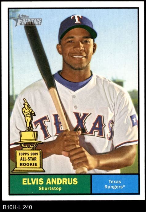 2010 Topps Heritage 240 Elvis Andrus Rangers 8 NM MT EBay