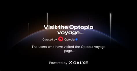 Visit The Optopia Voyage Credential Galxe