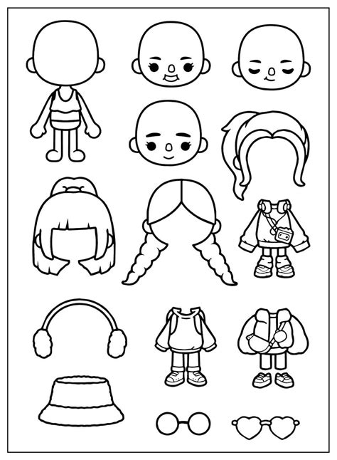 Boneca Do Toca Boca Para Imprimir - Toca Boca World para Colorir e Imprimir