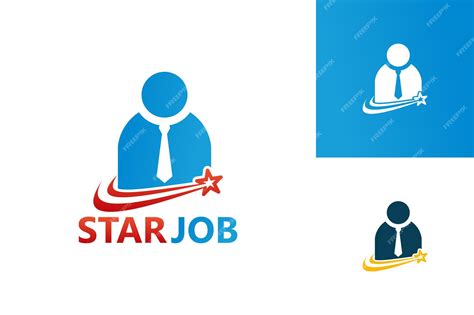 Premium Vector Star Job Logo Template Design Vector Emblem Design