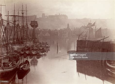 A View Of The Upper Harbour In Whitby Circa 1880 Vintage Photo