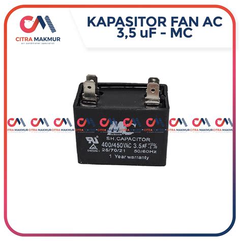 Jual Kapasitor Fan AC 3 5 Uf Merk MC Kaki 4 Capasitor Mikro Kipas