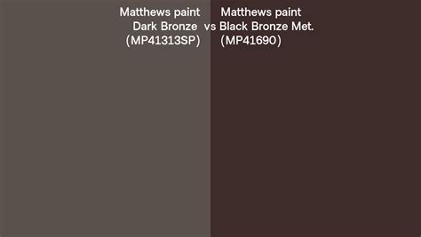 Matthews Paint Dark Bronze Vs Black Bronze Met Side By Side Comparison