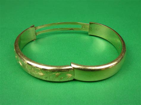 Vintage Victorian Style Excalibur Ct Rolled Gold Bangle Bracelet