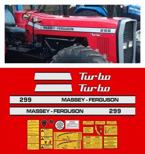 Calcoman A Gen Rico Para Massey Ferguson Mf Turbo Kit De Adesivos