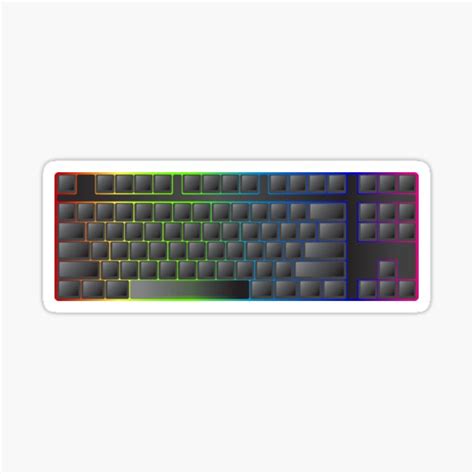 "TKL Keyboard RGB Color" Sticker for Sale by aminazfar | Redbubble