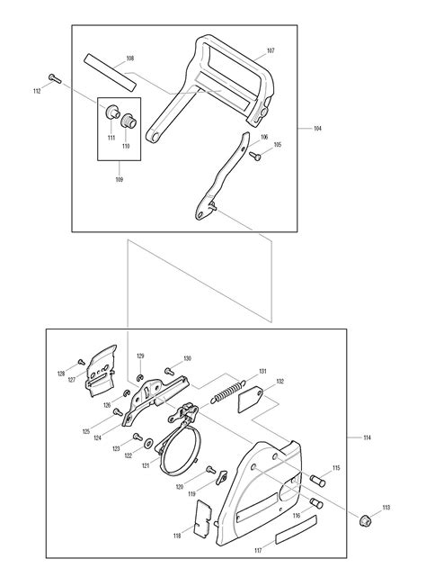 Makita Chainsaw Parts Diagram