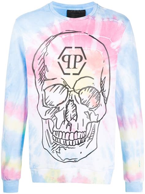 Printed Sweatshirts Hoodies Christian Grey Skull Print Philipp