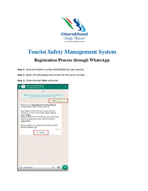Tourist Safety management System Whats App - Tourist Safety Management