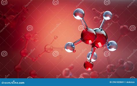 Science Background With Molecula And Atom Model Abstract Molecular Structure Stock Illustration